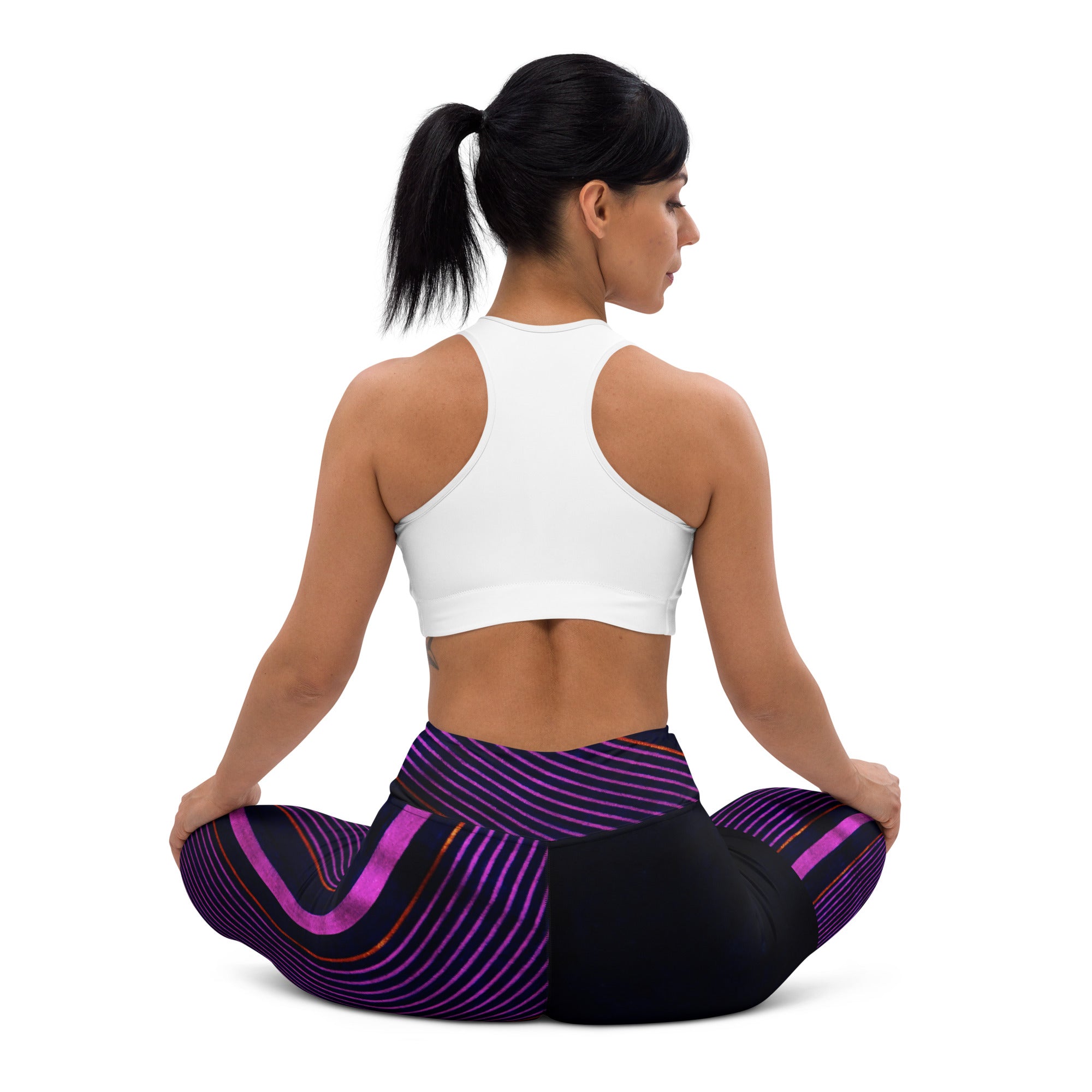 Dance Leggings. Yoga Pants. Gym or Workout High Waist Leggings. "Peppermint" Streetwear by WickedYo.